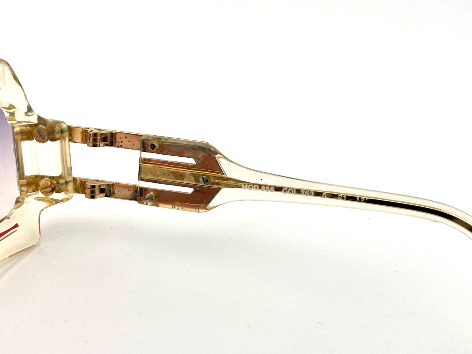 vintage CAZAL 858 col 253 clear sunglasses W.Germany 1980s MC Hammer Hip Hop Boy