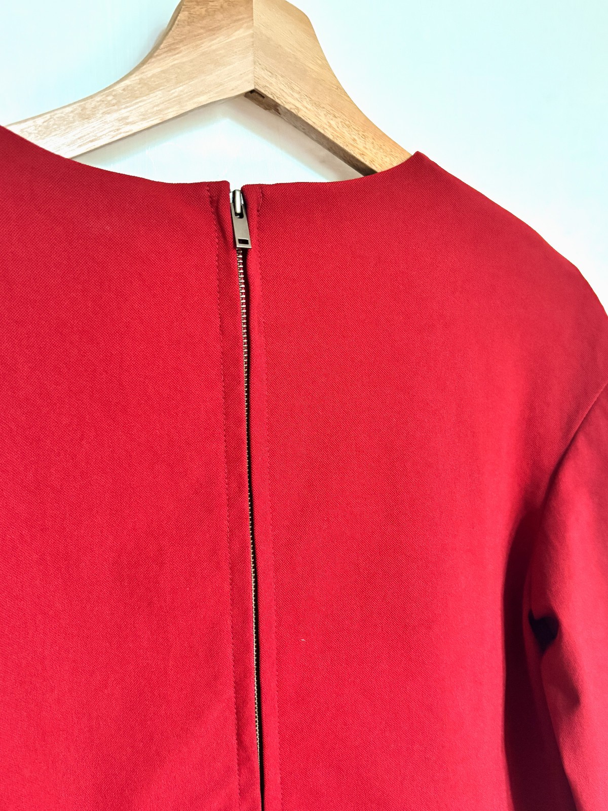 COS Red Blouse UK Size 8 – 3/4 Sleeve, Smart, Work, Pockets, Zip, VGC