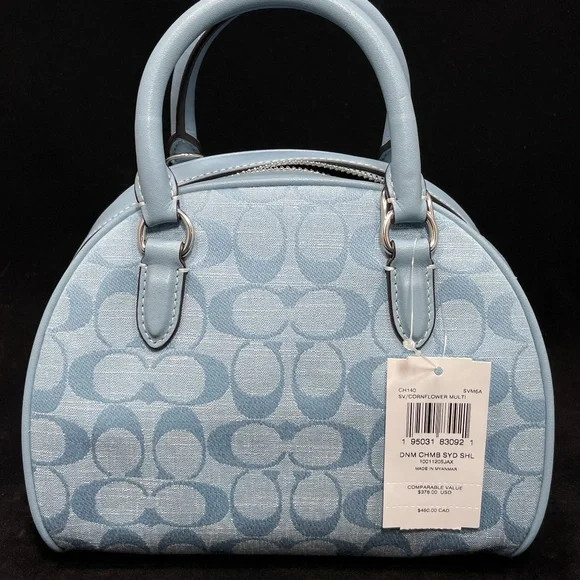 Coach Sydney Satchel In Signature Chambray – NWT