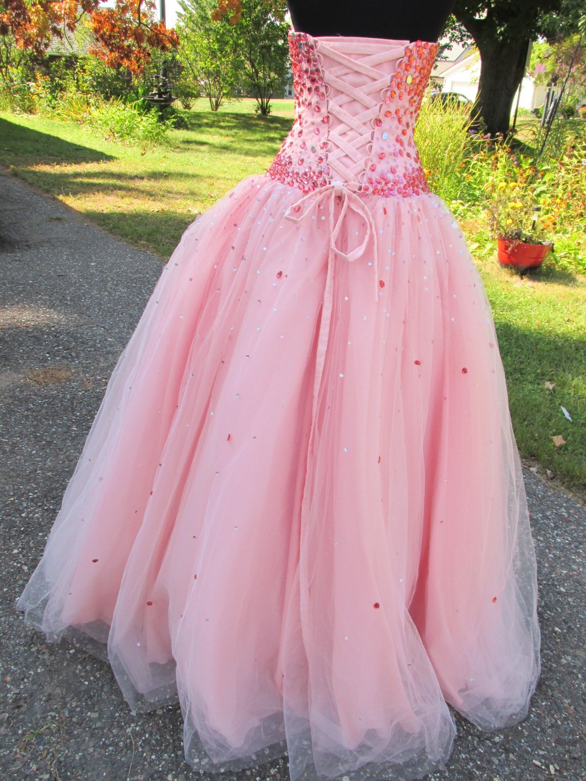Vtg MORI LEE by Marilyn Gardner Peach Gown Dress Quinceañera Prom SZ 2