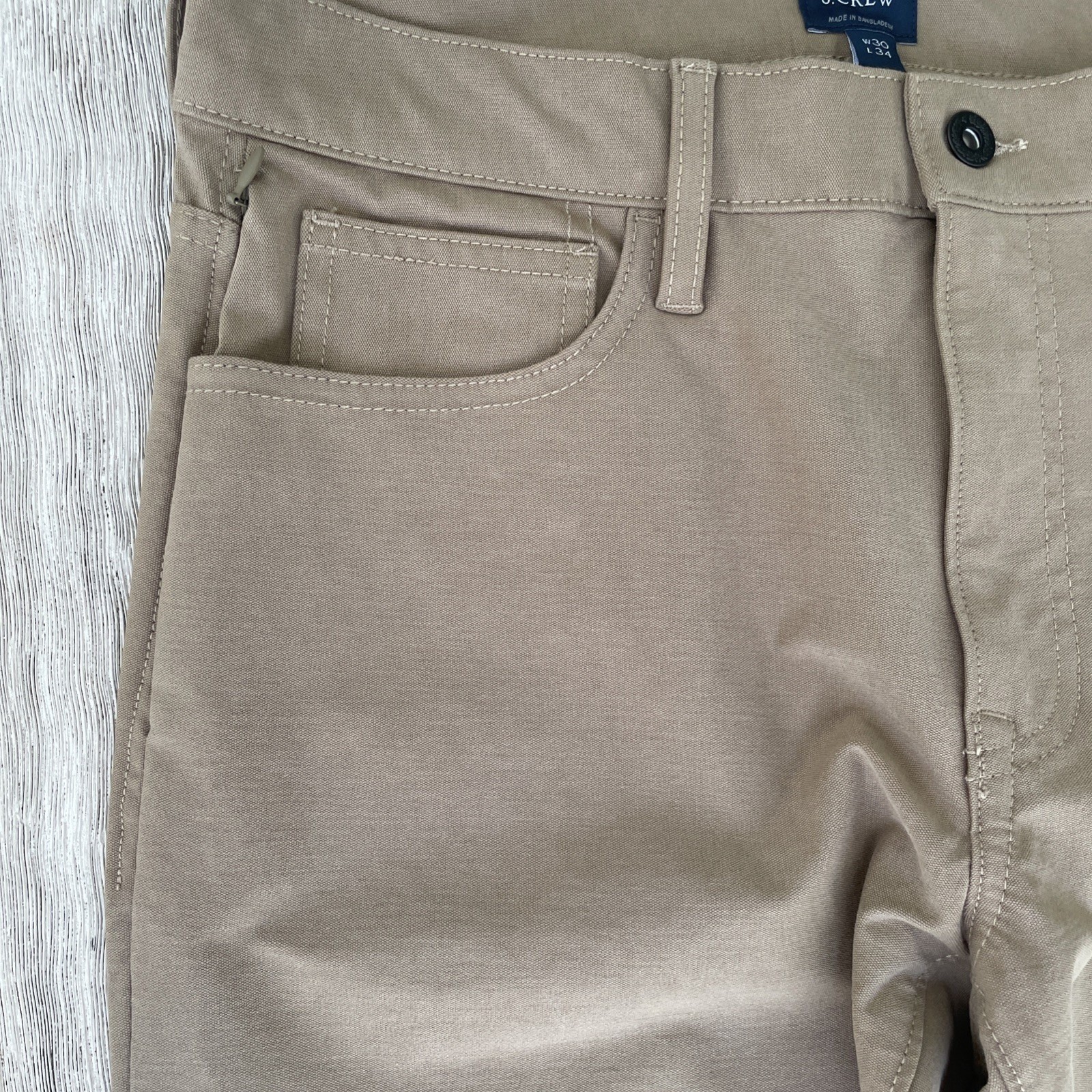 J.Crew Tech Pant 770 Straight Fit Khaki Stretch Performance Chino Pants 30x34NEW