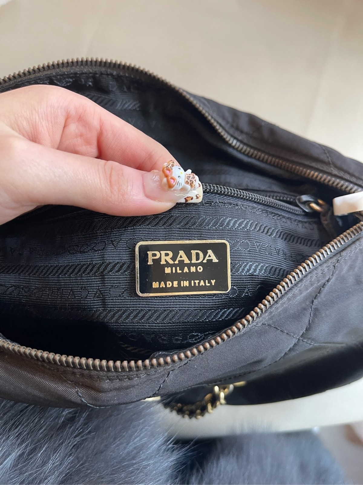 Prada Pre-Owned Authentic Luxury Handbag Black 1BG529_2AOS_F0008_V_COO