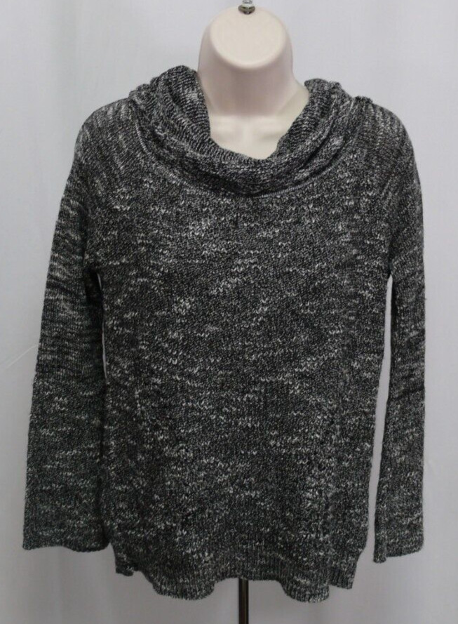 NWT Melrose & Market Sweater Gray Open Front cowl neck Stretch size Med