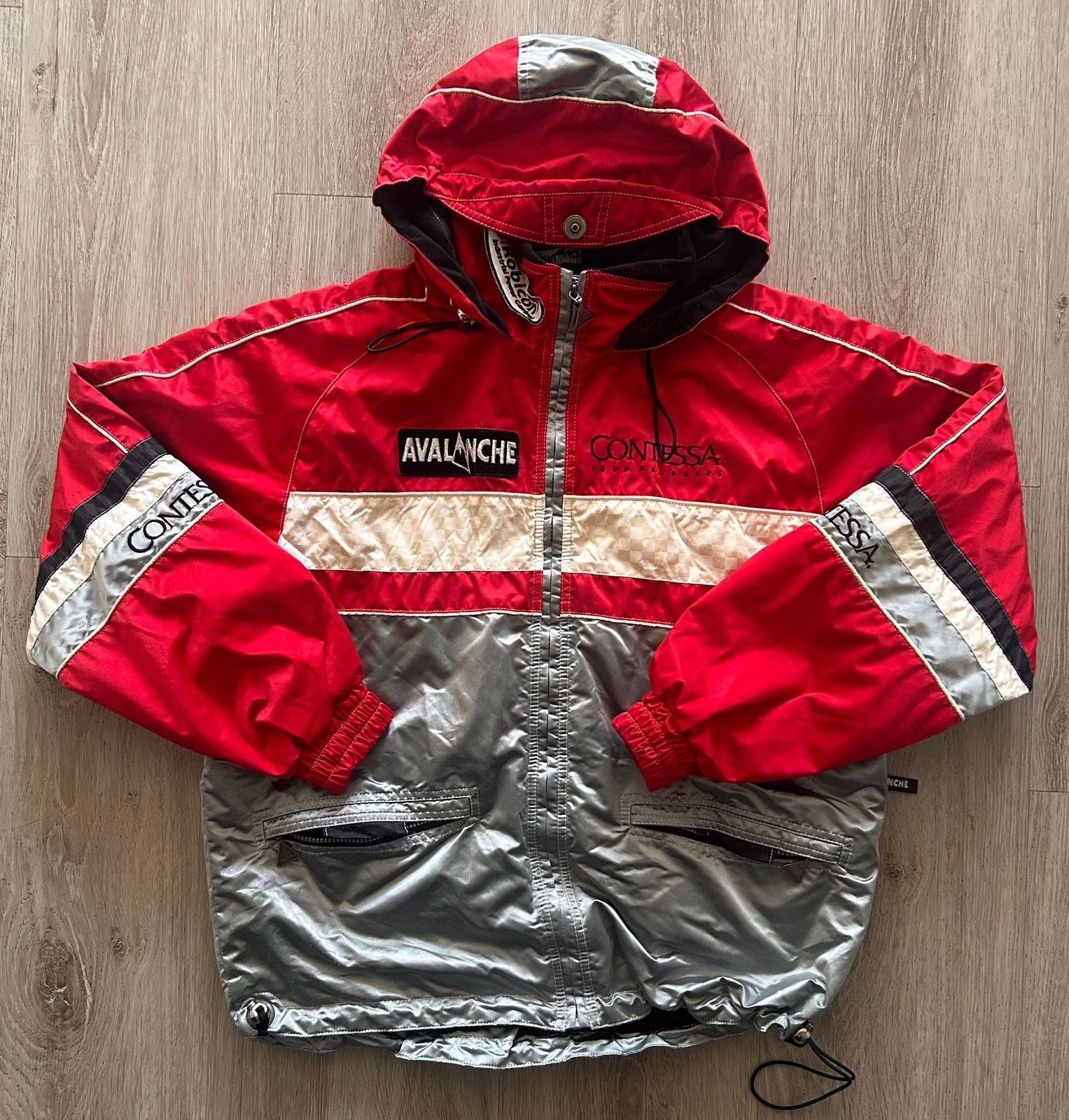Vintage Avalanche Canadian Alliance Contessa Food Products Ski Jacket Size S/F