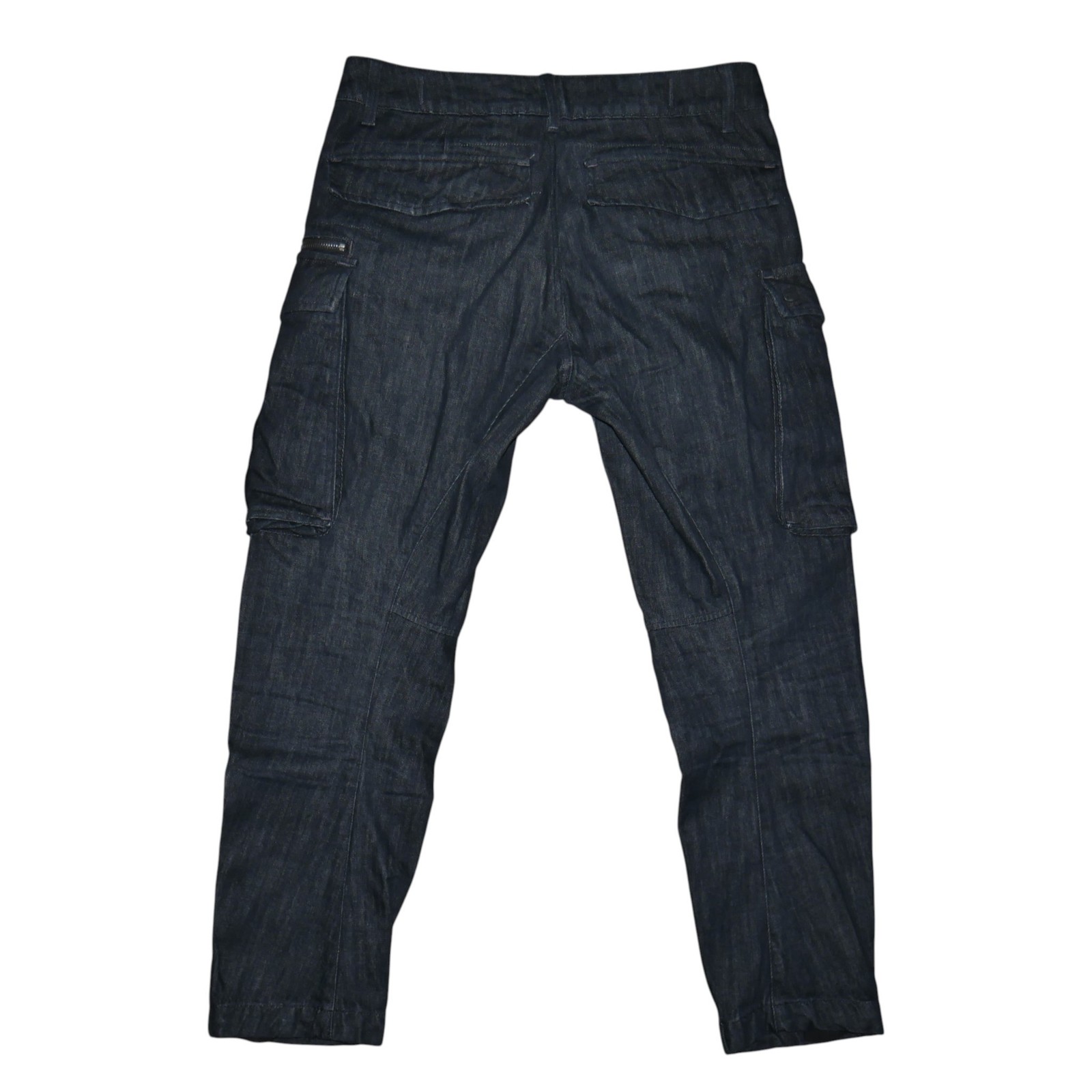 G-Star 3D Cargo Tapered Jeans Mens Size 32×30 Dark Rinse Denim Moto Pants NWT