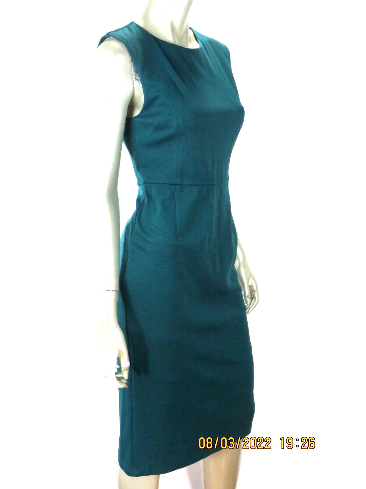 EXPRESS SZ 4 Rayon/Nylon/Spandex Pine Green Back Full Open Zipper Tunic Dress