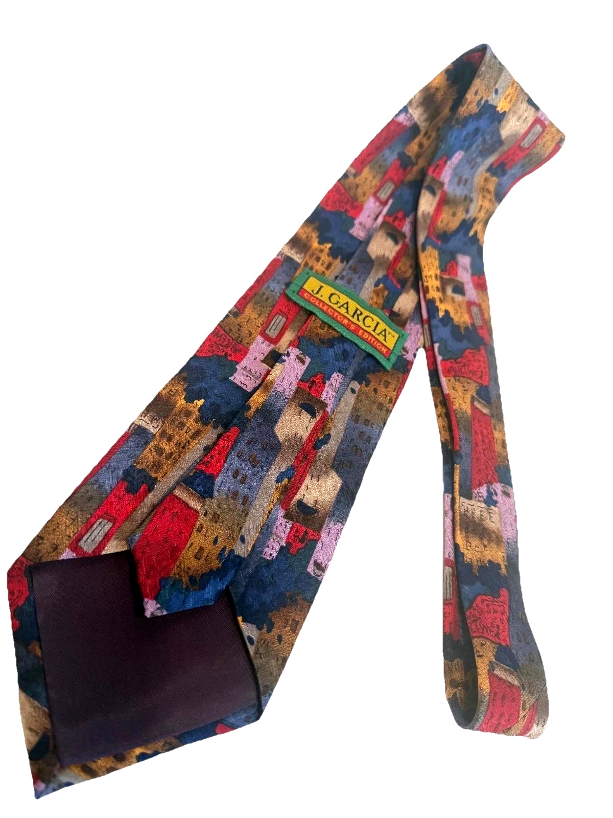 J. Garcia Vintage Tie Lot of 4 abstract geometric 80s 90s Y2K Modern 100% Silk