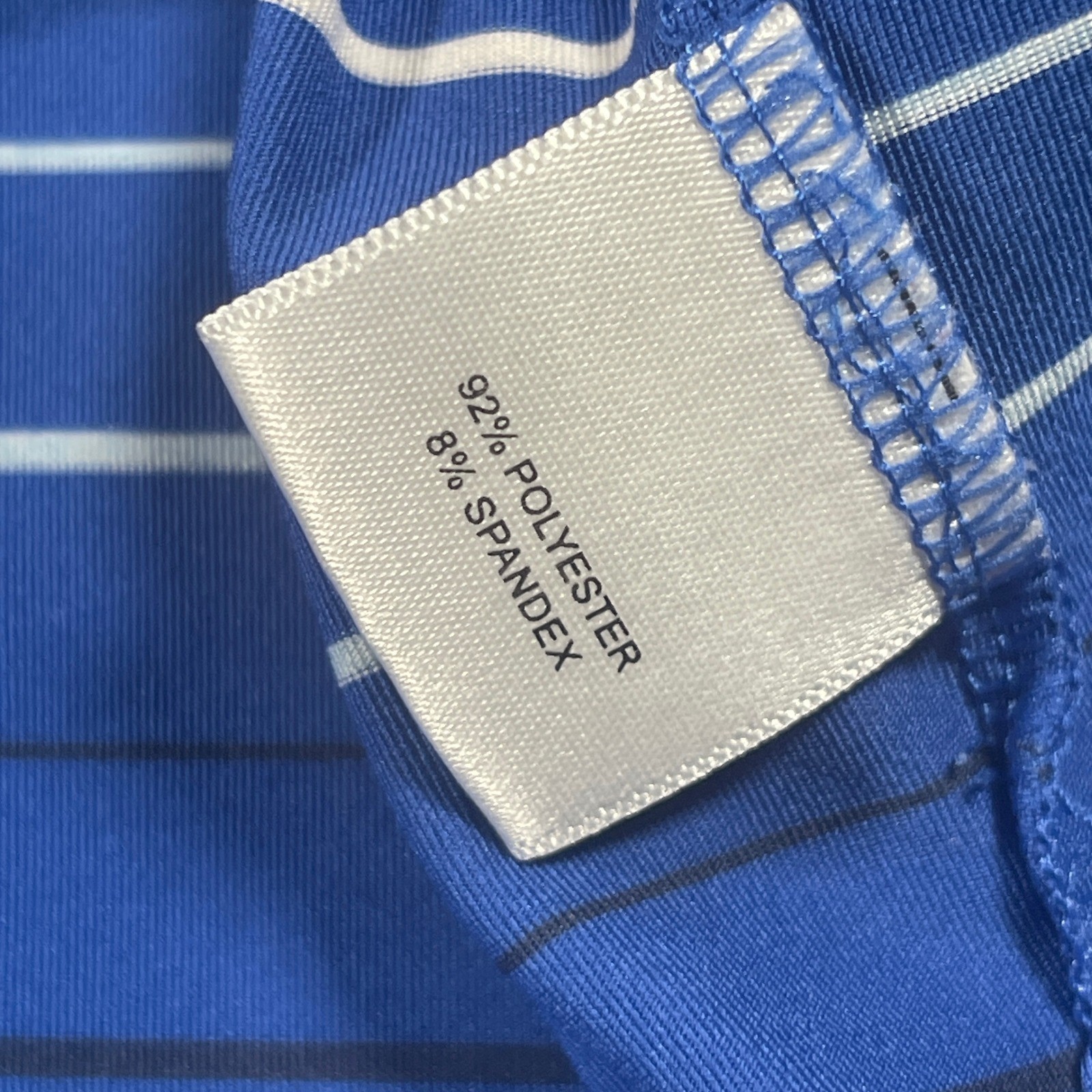 Peter Millar Summer Comfort Polo Mens L Blue Striped Performance Short Sleeve