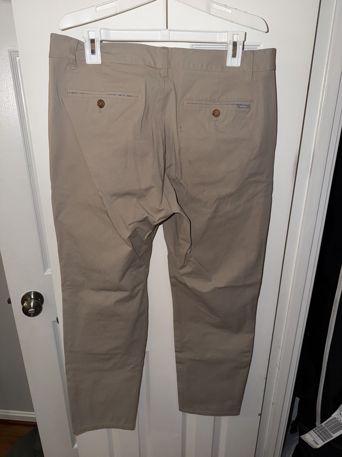 2 Pairs Bonobos Friday Chino Pants Mens 33×30 Grey/Tan Athletic Fit