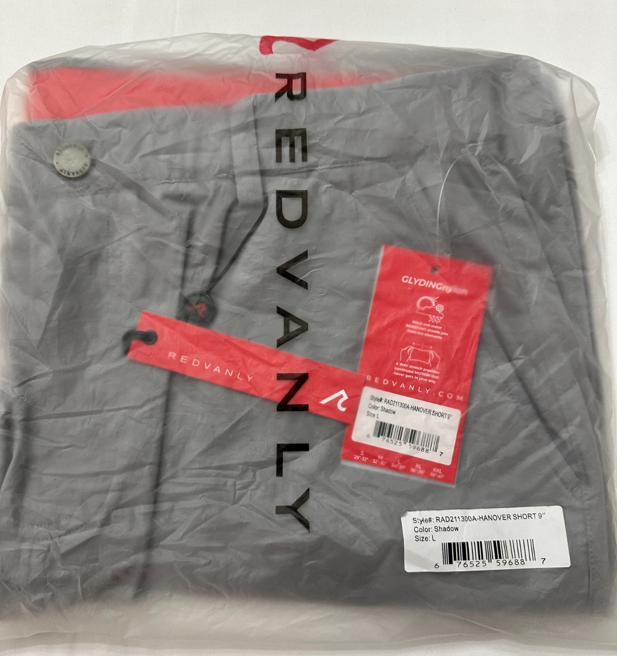 Redvanly Hanover Short 9″ Color Shadow Size Large New With Tag