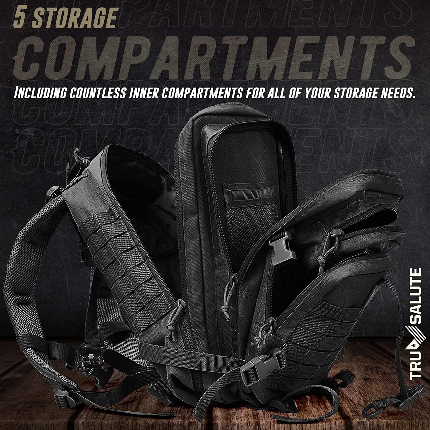 45L Military Tactical Backpack Large Army Men 3 Day Assault Pack Molle Rucksack