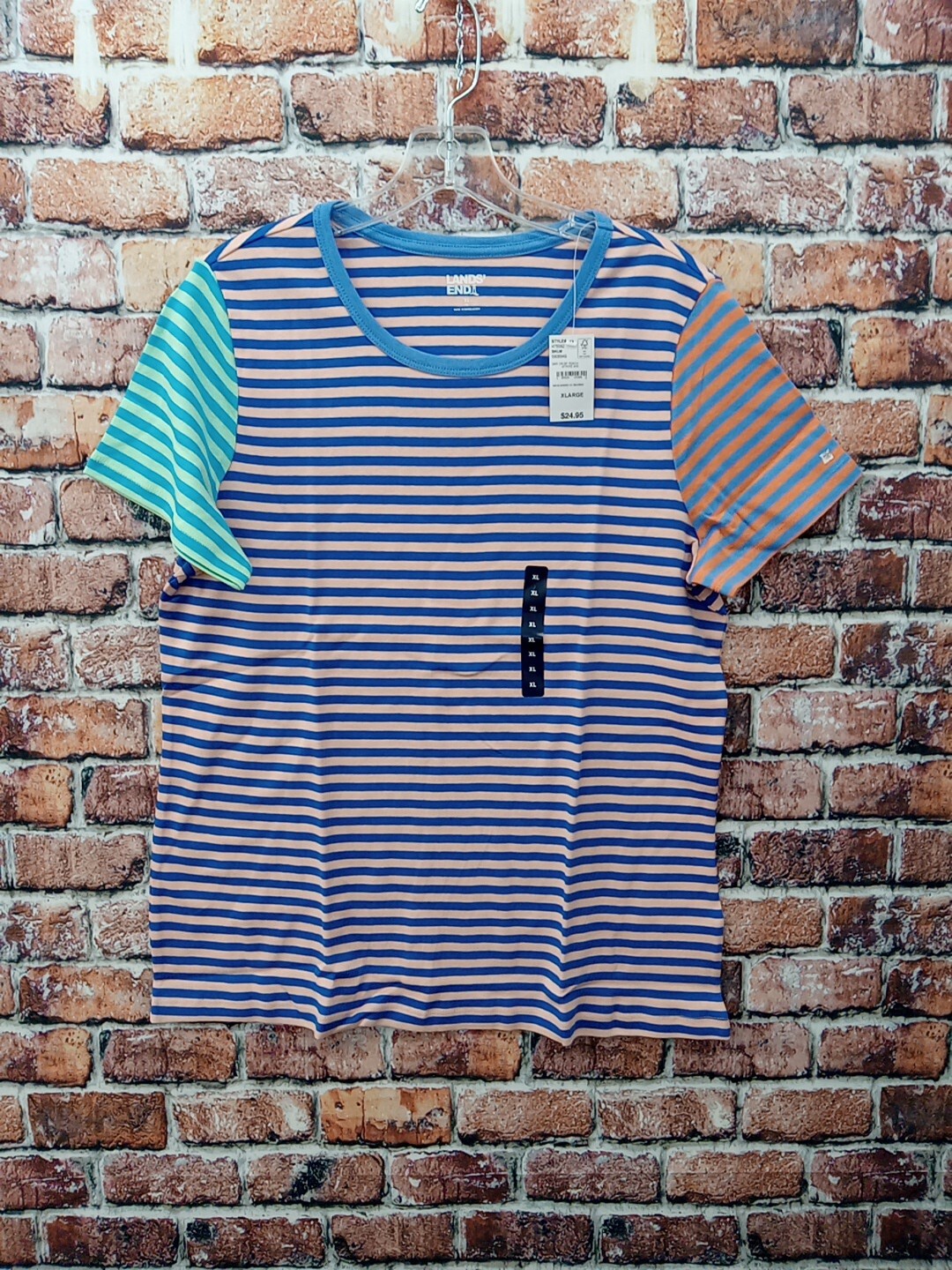 Lands End XL Ladies Striped Tee