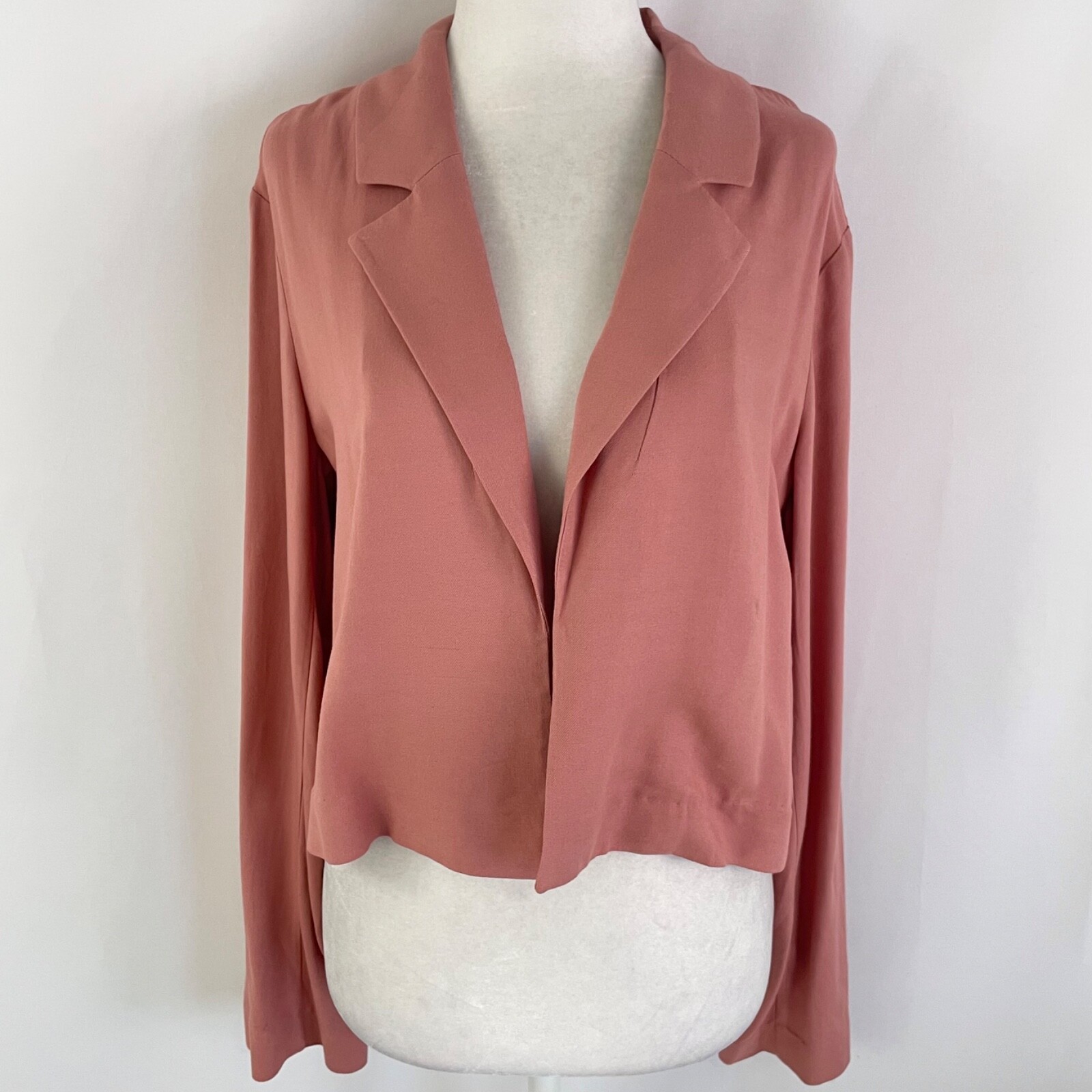 New Melrose and Market Open Front Crop Blazer Cropped Jacket Pink Size Small