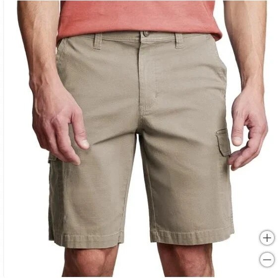 Copper and Oak Men Cargo Shorts 34 Ripstop Security Pocket Flex Stretch 2 Pair