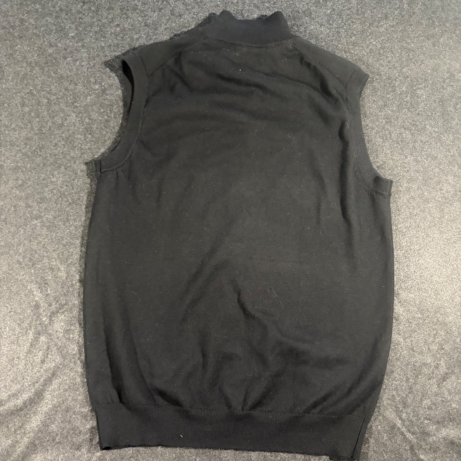 Barstool Golf Sweater Vest Mens Large Black Quarter Zip Pullover Cotton Blend