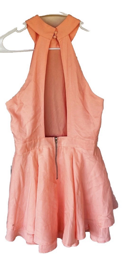 NWT~Darling*Lulus Dress SIZE Medium Skater Peach Orange Fit Flare FOR Summer