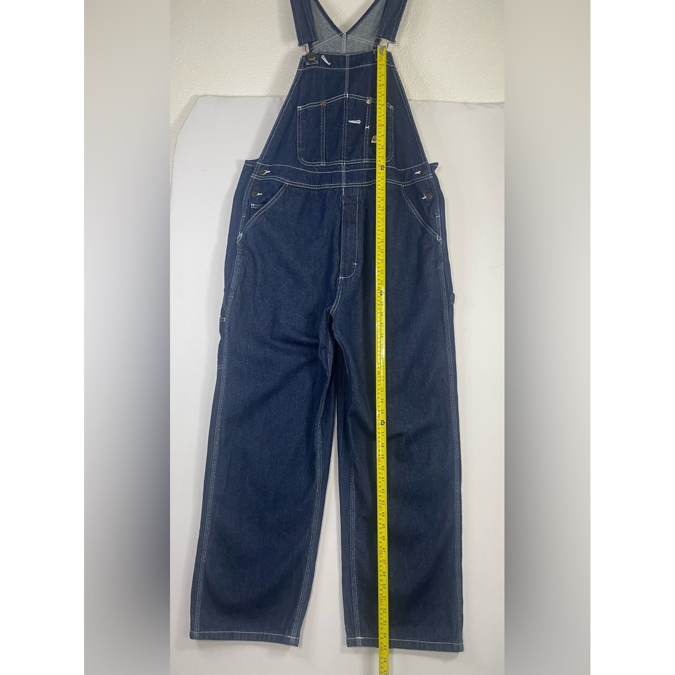 Relaxed Dark Blue Denim Men’s Overalls