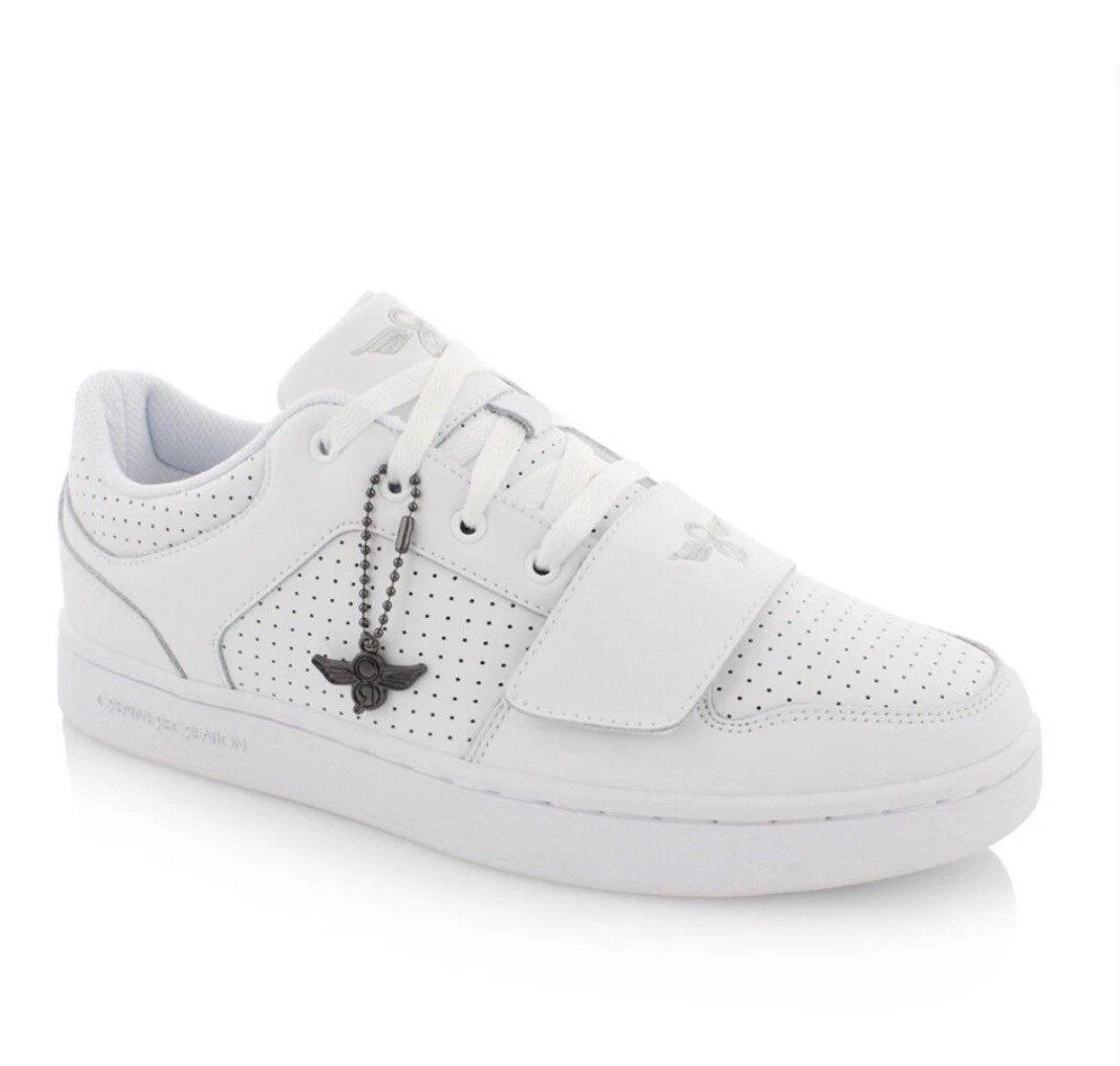 Mens Sz 7 Creative Recreation Cesario Lo XXI Pure White Leather Sneaker Clean