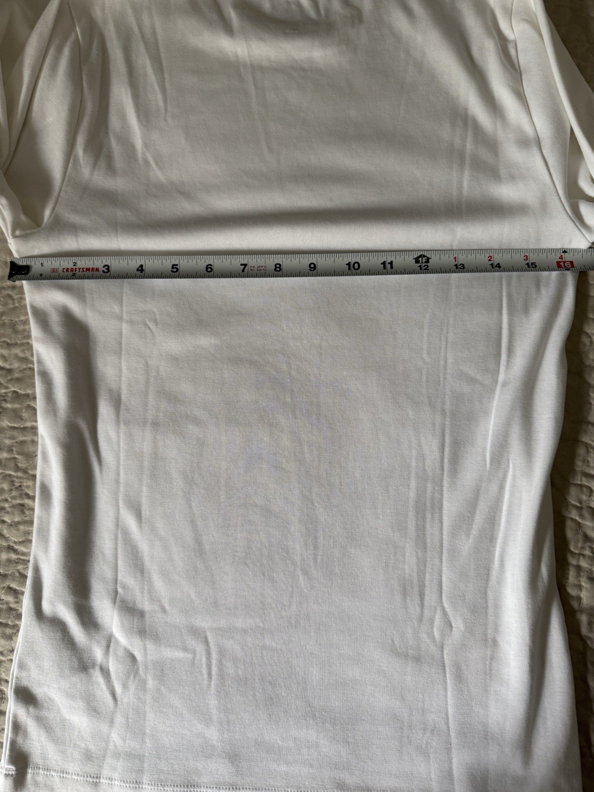 J.CREW Women’s M White Solid Crew Neck Long Sleeve Knit Tee CA961