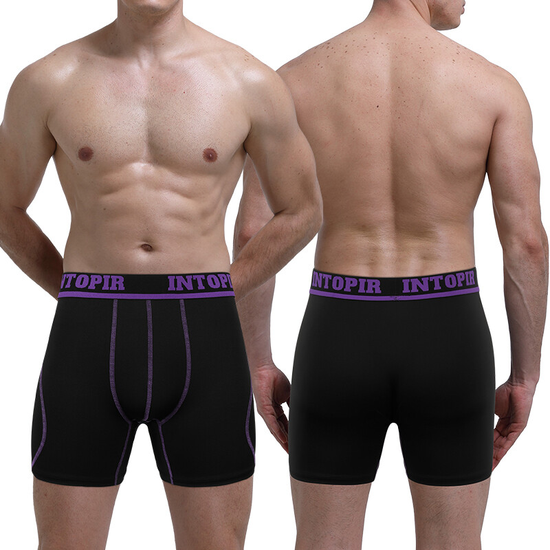5 Pack Men Breathable Compression Boxer Shorts Sports Athletic Workout Underwear