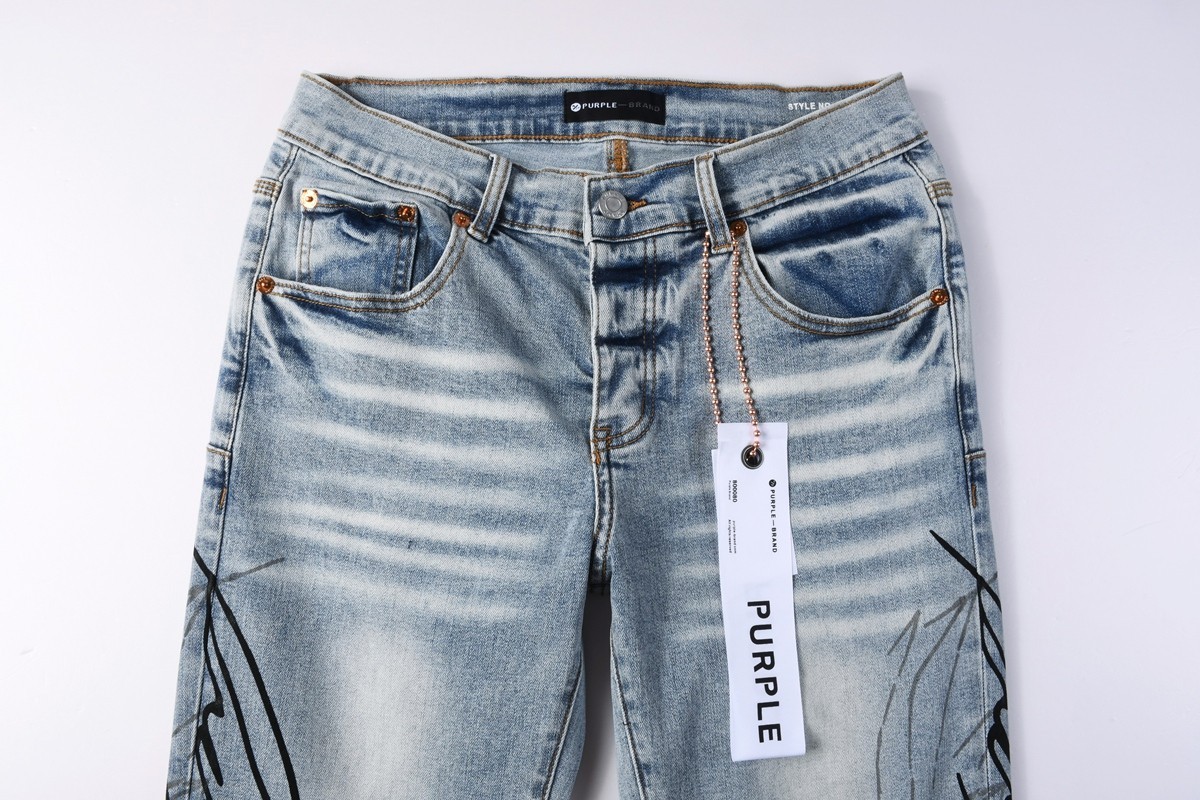2026 New purple brand personality Fashion Slim Fit Leisure BLUE Jeans .