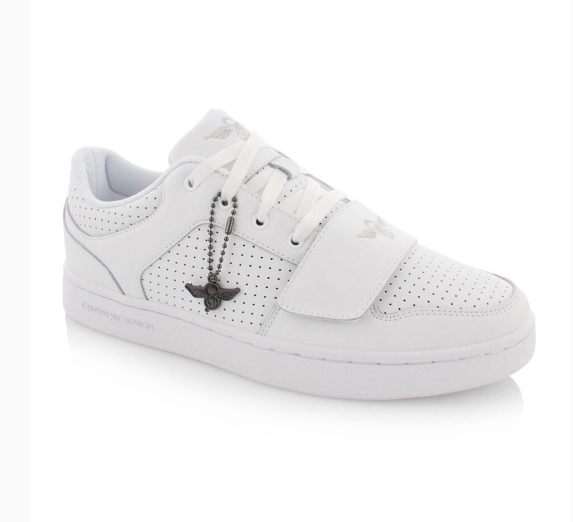 Mens 7 Creative Recreation Cesario Lo XXI White Perforated Leather Strap