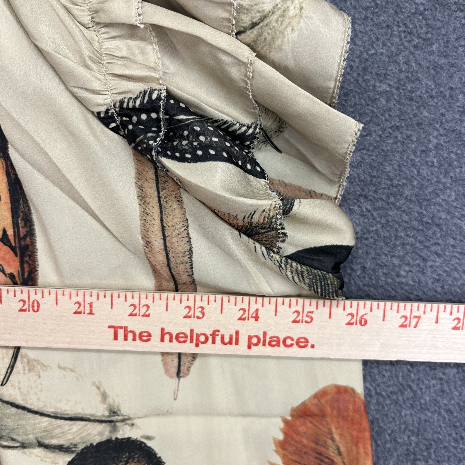 Philosophy Top Womens 2X Feather Ruffle Sleeve Boho Blouse shirt