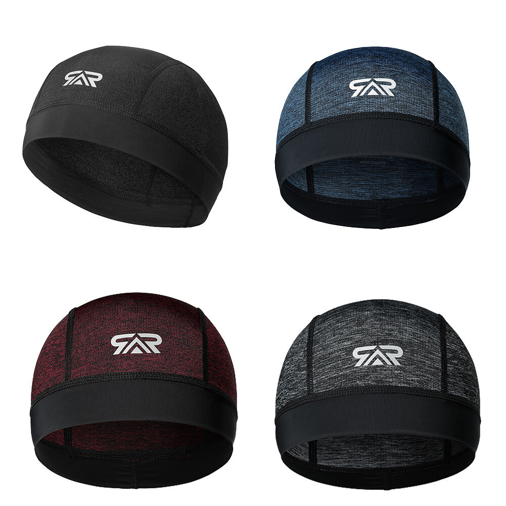 1/2 Sweat Wicking Skull Cap Cooling Helmet Liner Beanie Hats for Cycling Workout