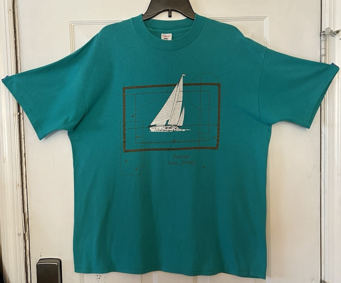 Sherry’s Best Vintage Single Stitch Belmar, New Jersey Sailing T-Shirt Size XL