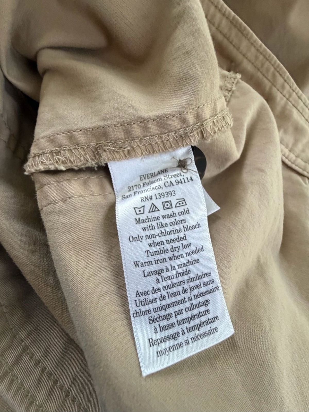 Everlane Beige Cropped Barrel Utility Chinos-12