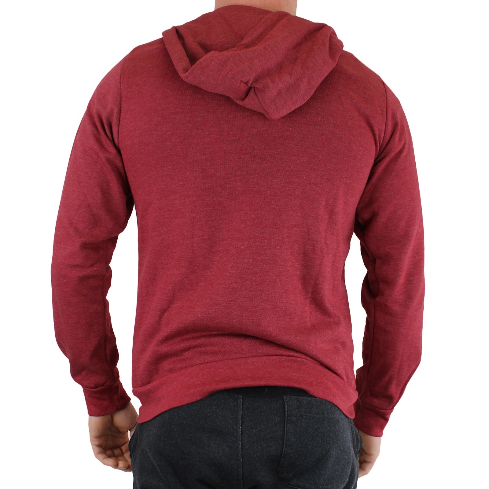 True Classic Men’s Hoodie Zip Jacket Athletic Fit Poly/Cotton Fleece, Lined Hood