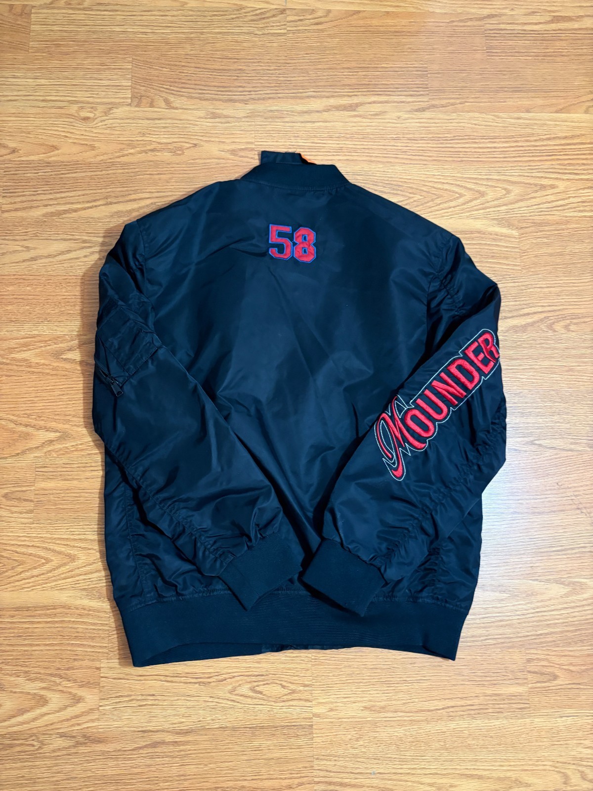 Mens Racing Bomber Jacket Black Embroidered Patches MA-1 Motorsport Zip Large