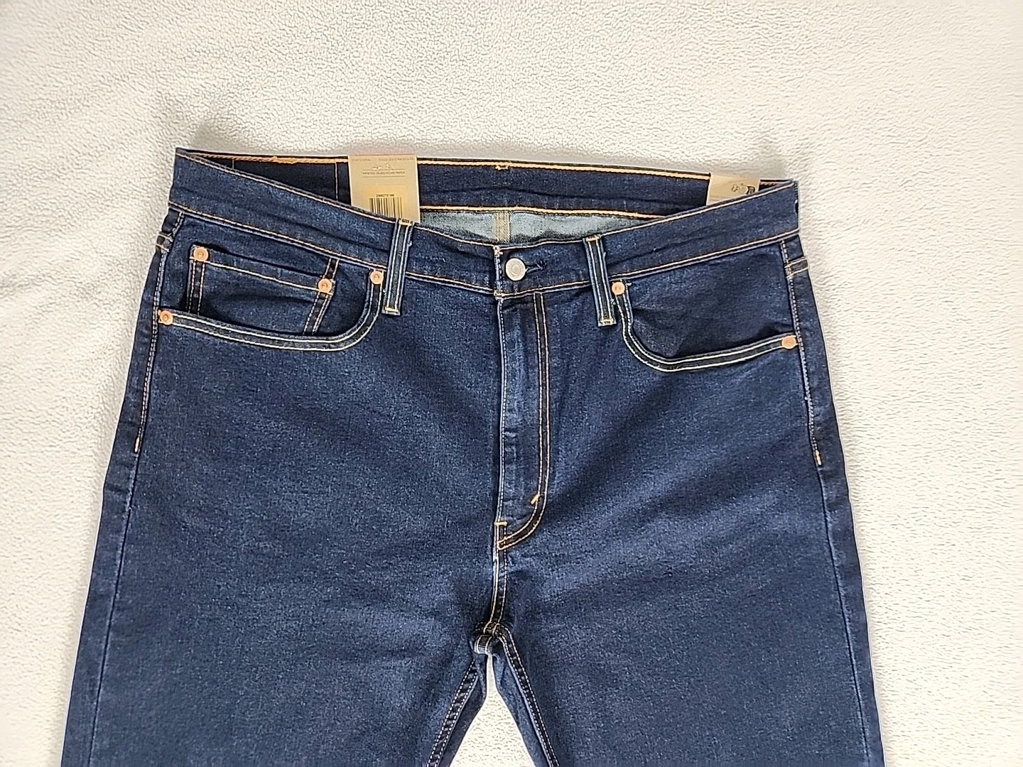 Levi’s 502 Regular Fit Zip Fly Tapered Leg Denim Jeans 36X32 Men’s Dark Blue