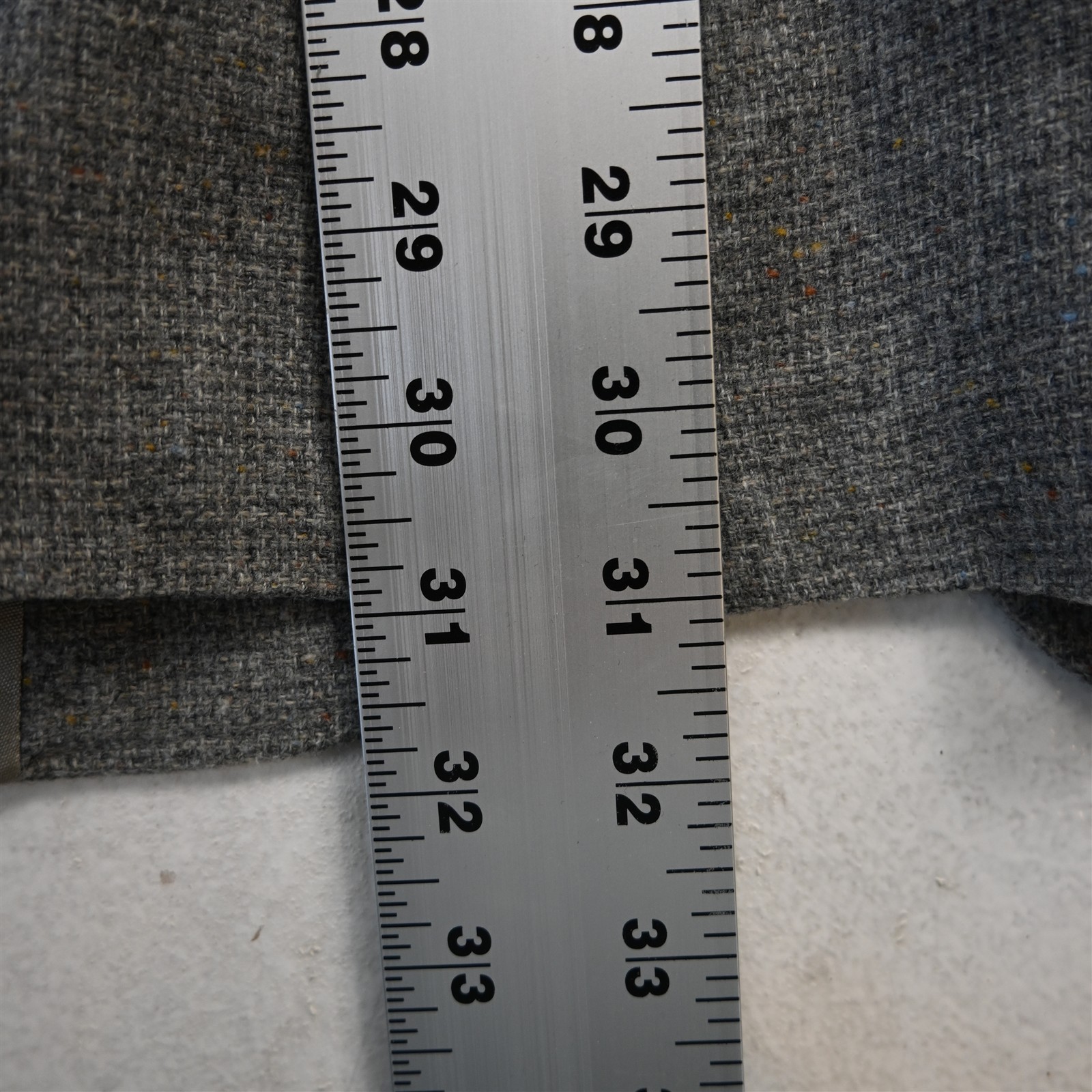 Vtg USA Made 40L Gray Check Wool Tweed Mens Blazer Suit Jacket Sport Coat