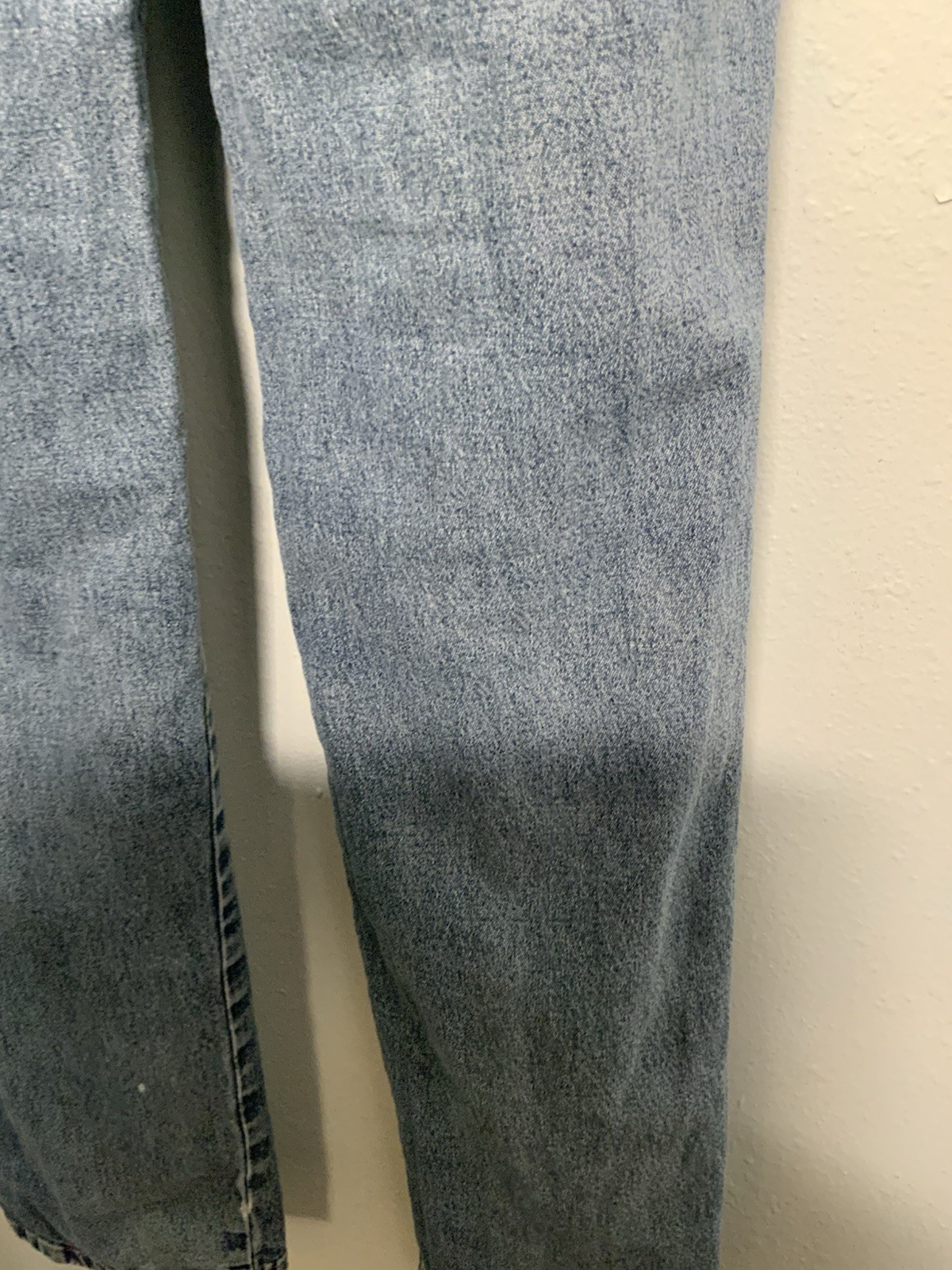 “WRANGLER” LEATHER PATCH WOMENS JEANS-7/8 X 34″ 99% COTTON 1% SPANDEX Boot Cut