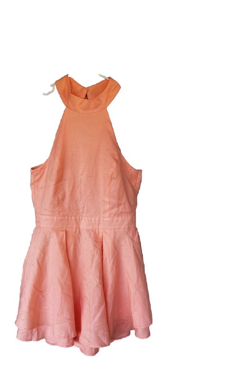NWT~Darling*Lulus Dress SIZE Medium Skater Peach Orange Fit Flare FOR Summer