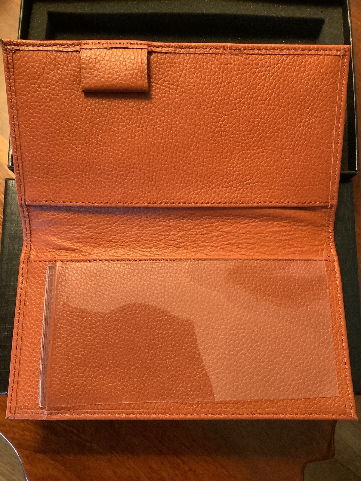 Luke Ryan Fine Quality Leather Checkbook Cover Camel NIB