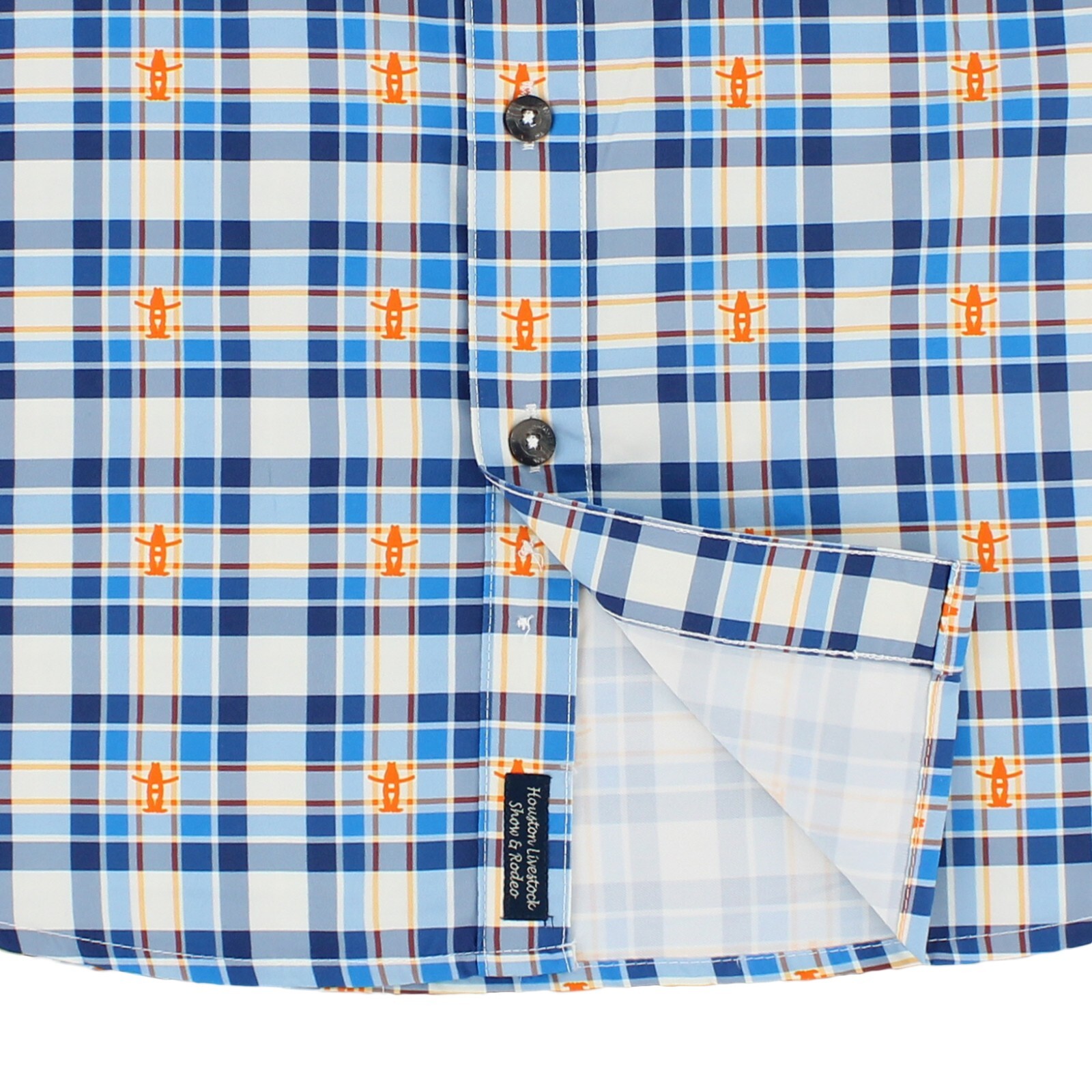 Magellan Men’s Shirt Houston Livestock Prints, Relaxed Short Sleeve Button Down