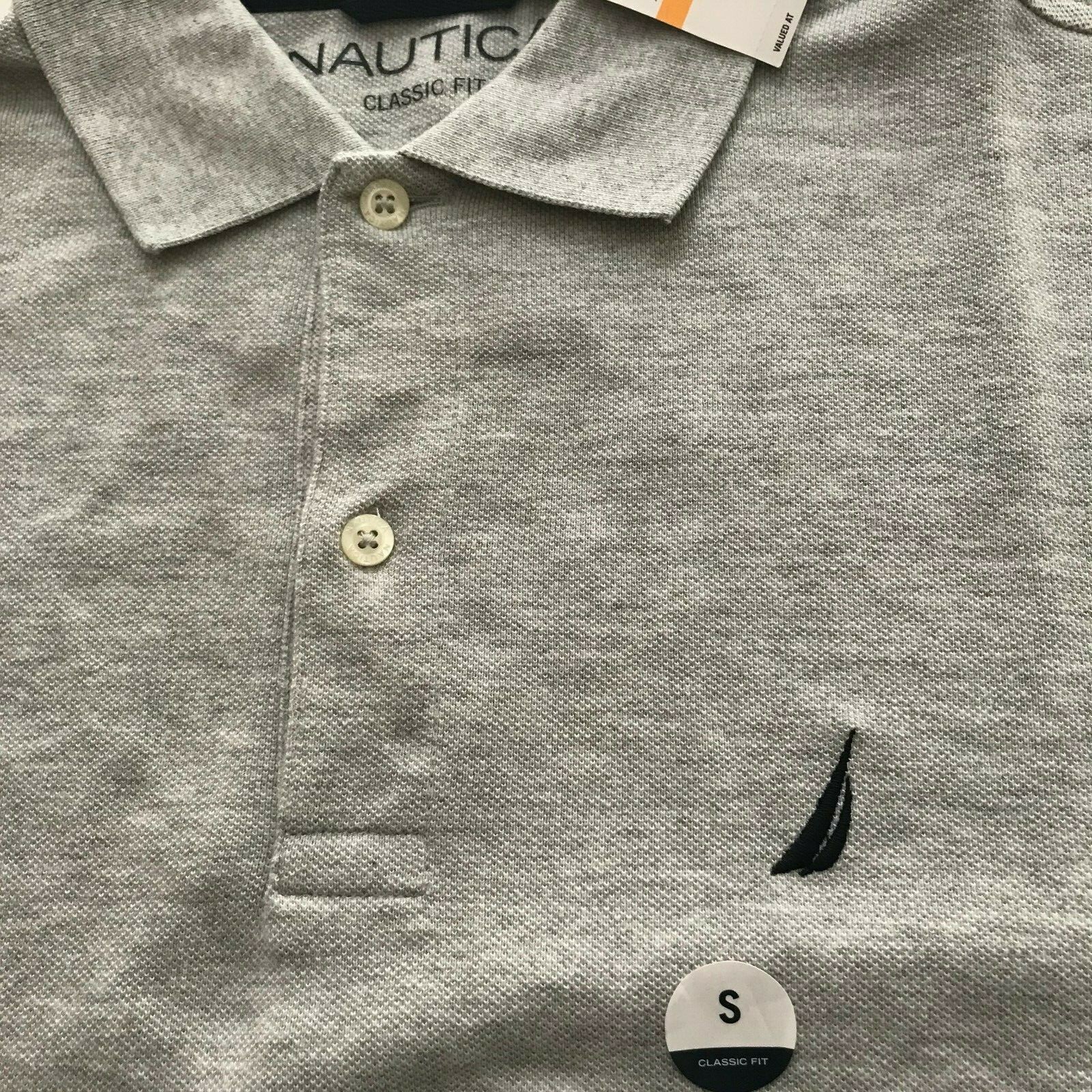 NWT Nautica Mens All Cotton Classic Fit Short Sleeve Performance Deck Polo Shirt