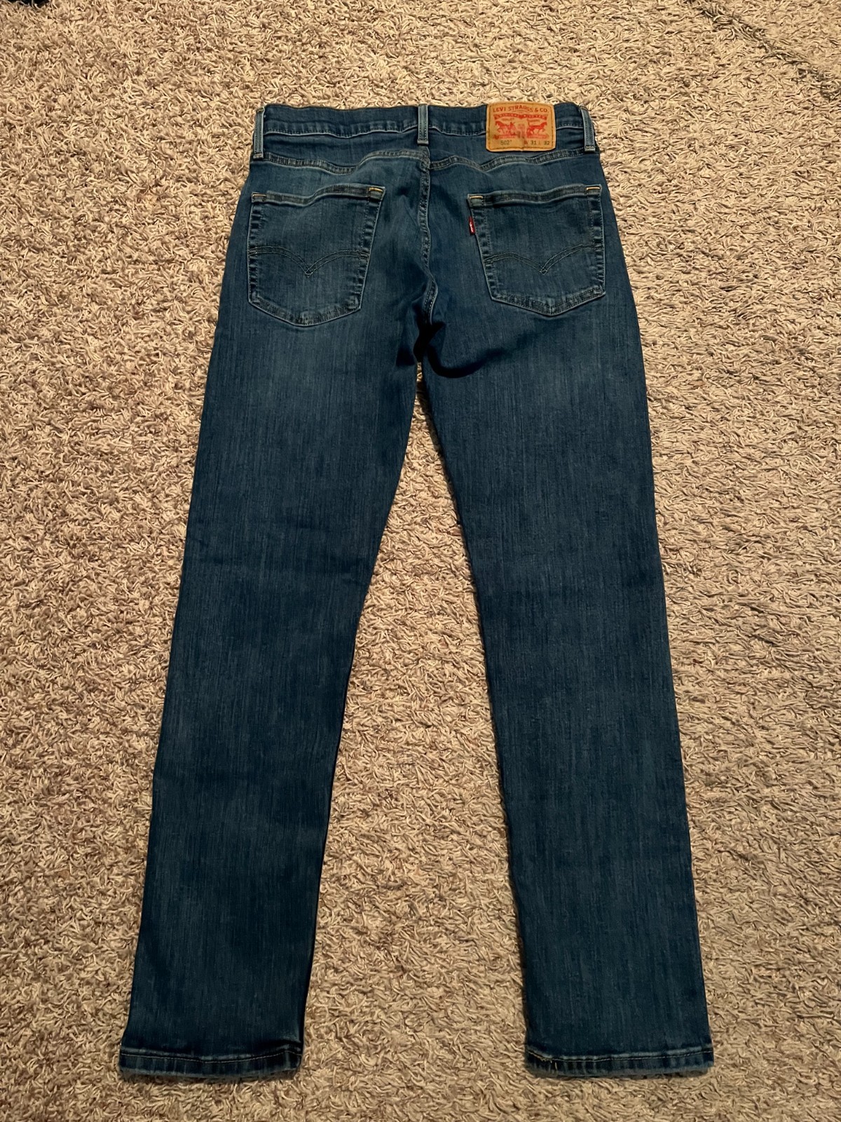 EUC Levi’s 502 Jeans Regular Fit Tapered Mens tag=31×32 (MEASURED 31×29) (9632)