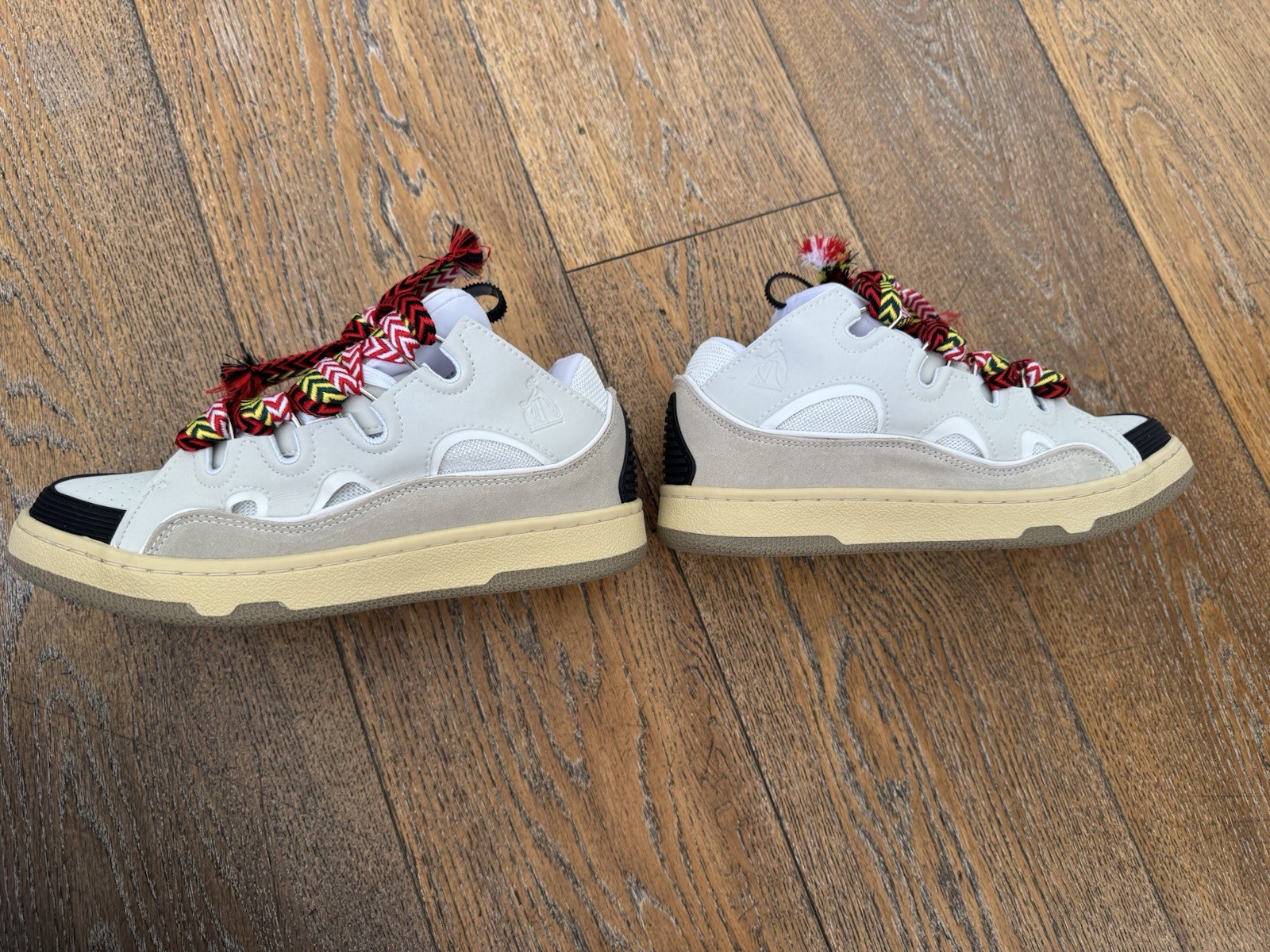 Lanvin Curb Sneakers White/Multicolored Size 43/10