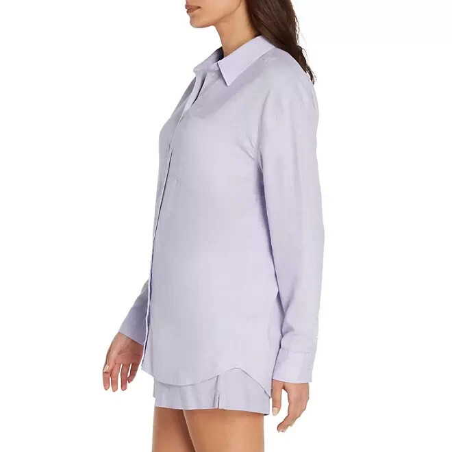 Gap Women’s Linen Button Down Top Size Small Purple