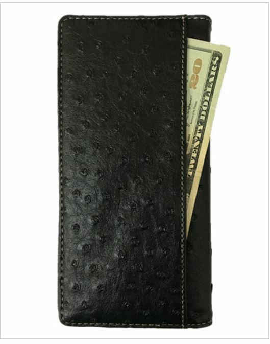 Men Wallet Western Bifold Check Book W069-30 Cross Praying Cowboy Black