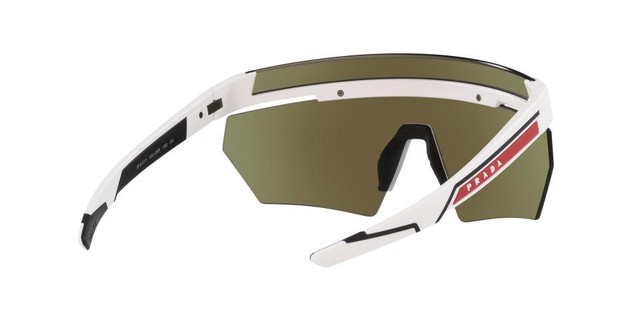 PRADA | NEW | 01YS | 01YS AAI08R | MATTE WHITE | BLUE | GREEN MIRROR