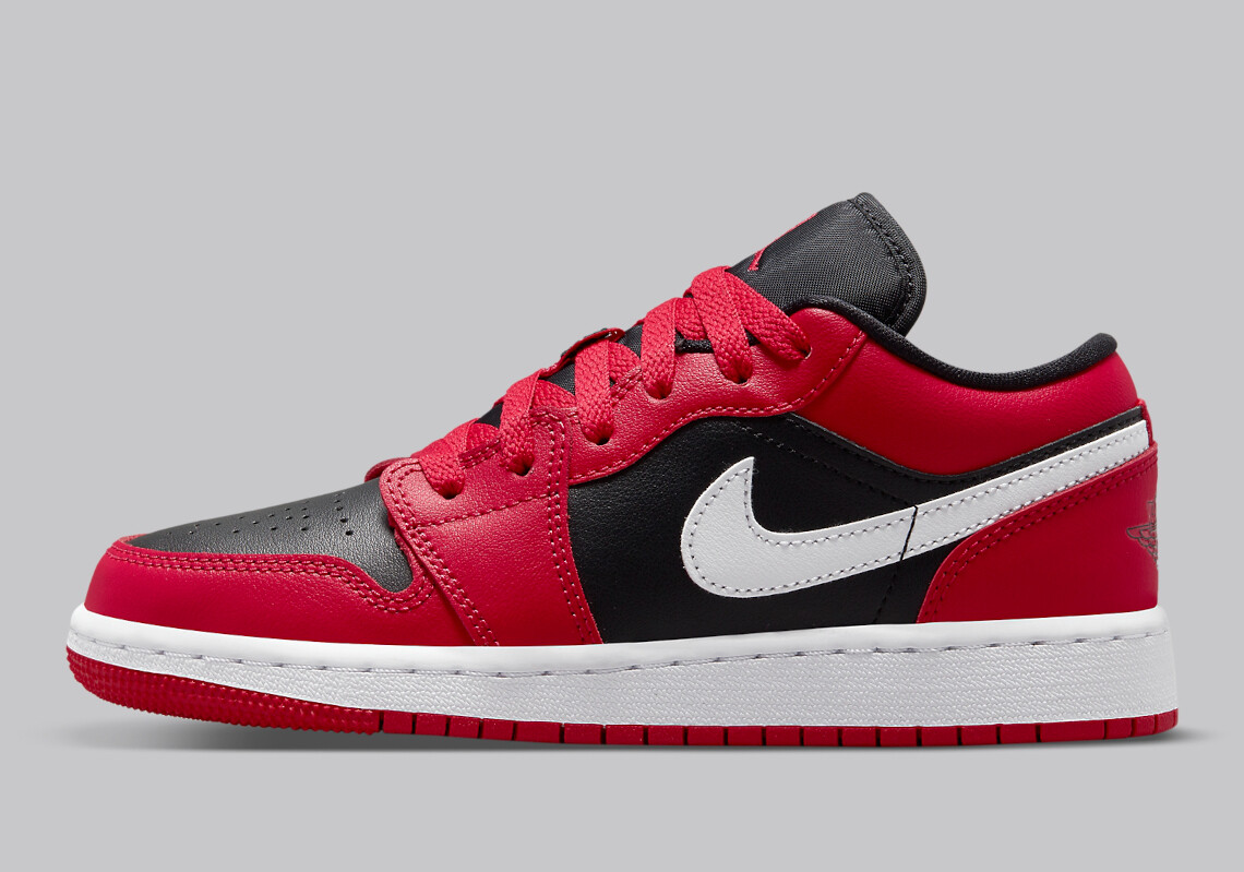 Nike Air Jordan 1 Low Retro Red Black Very Berry 553560-061 – GS Size 5Y 6Y 7Y