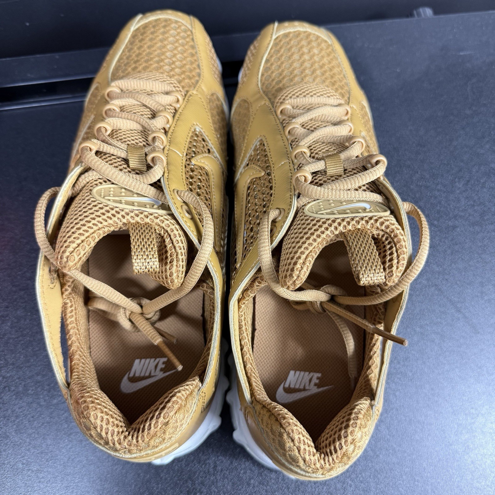 Nike Air Zoom Spiridon Cage 2 Men’s Size 11 Wheat/White-Sail HQ3552-799 Sneakers