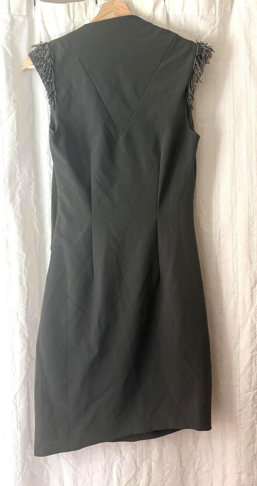 Witchy Olive Green Mid Length Sleeveless Dress US Sz 6 #modern #sleek #business