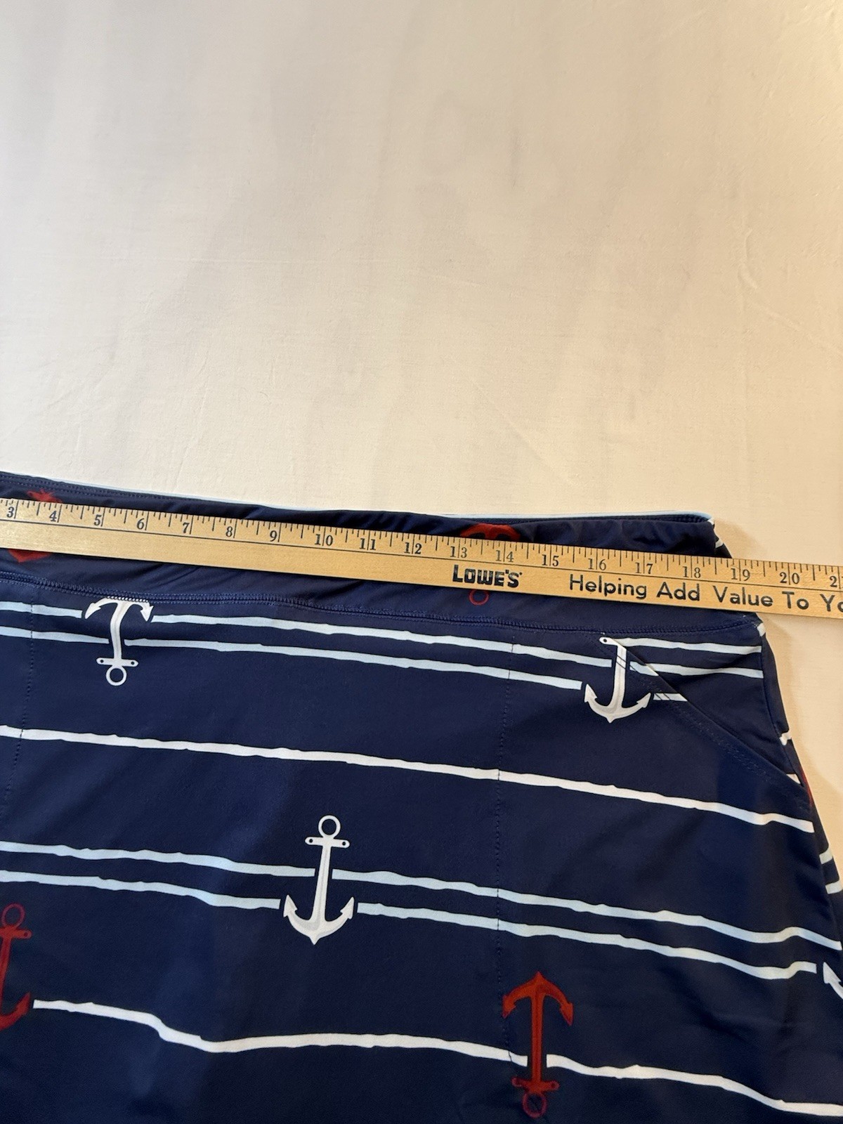 Women’s Ana Clare Active Summer Navy Skort Size XL Nautical Print