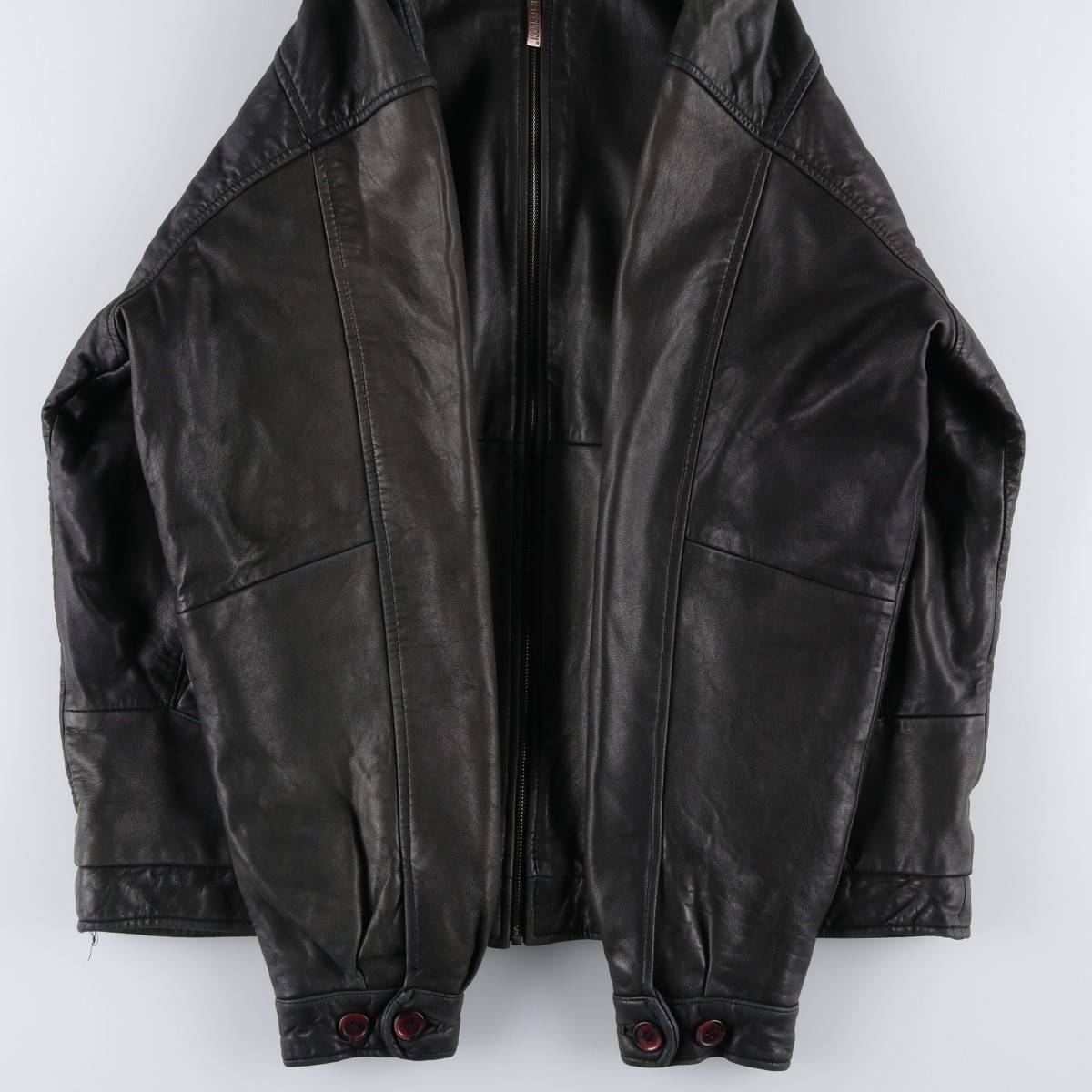 Used MARCUCCI swing top type leather blouson men’s size L equivalent