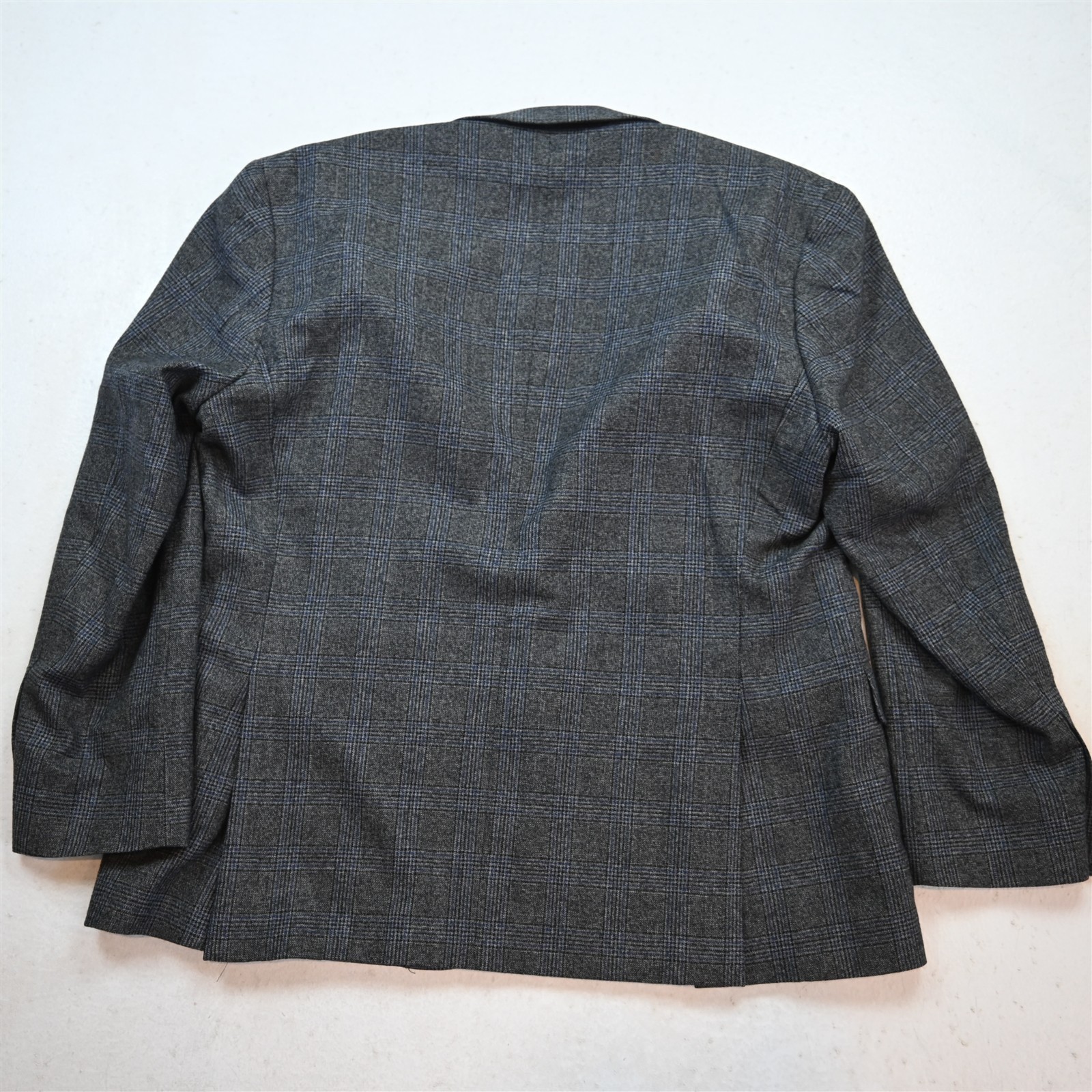 Joseph Abboud 48L Glenn Check Wool Flannel Soft Shoulder Blazer Sport Coat